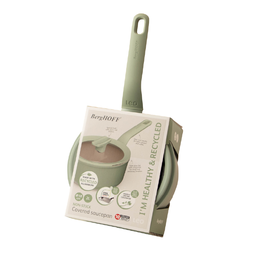 หม้อซอสอะลูมิเนี่ยมเคลือบเซรามิค BergHOFF Non-stick 18ซม. Balance Sage 3950448_4